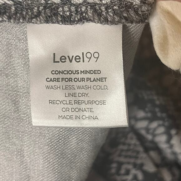 Anthropologie Level 99 Grey Snake Print Linen Blazer Large - Picture 7 of 9